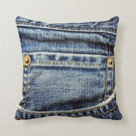 Blue Jeans Pocket Kussen