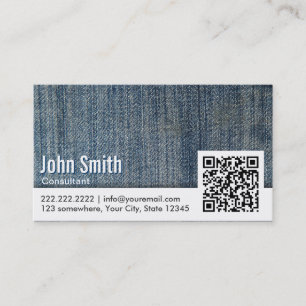 Blue Jeans QR Code Consultant Visitekaartje
