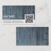 Blue Jeans QR Code Consultant Visitekaartje (Voorkant / Achterkant)
