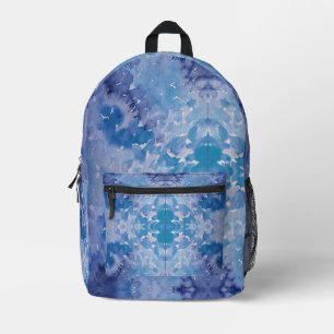 Blue Jeans Retro Tie Dye Bedrukte Rugzak