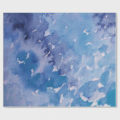 Blue Jeans Retro Tie Dye Cadeaupapier (Vlak)