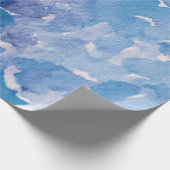 Blue Jeans Retro Tie Dye Cadeaupapier (Hoek)