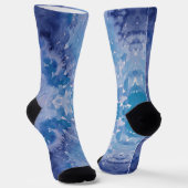 Blue Jeans Retro Tie Dye Sokken (Gebogen)