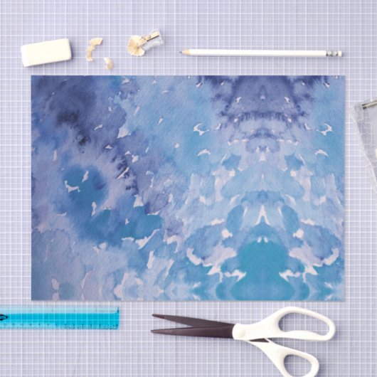 Blue Jeans Retro Tie Dye Tissuepapier (Craft)