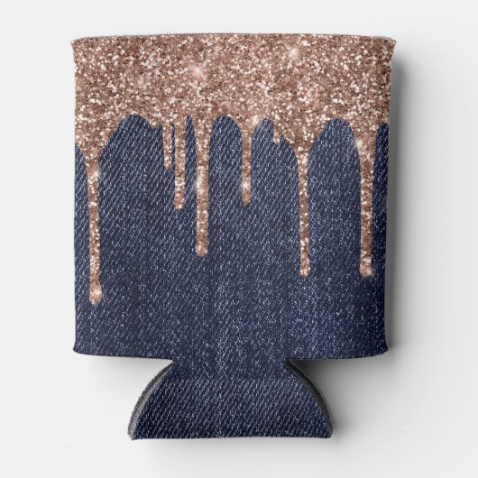 Blue Jeans Roos Gold Giltter Koelbox Blikjeskoeler (Voorkant)