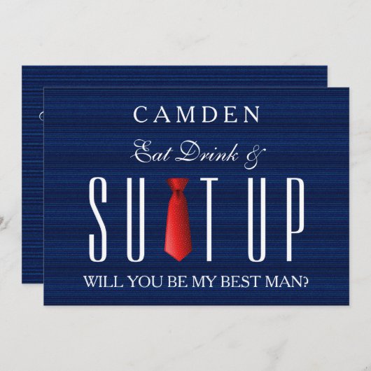 Blue Jeans Textile Suitup word m'n beste. Kaart (Voorkant / Achterkant)