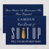 Blue Jeans Textile Suitup word m'n beste. Kaart (Voorkant / Achterkant)