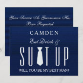 Blue Jeans Textile Suitup Wordt jij mijn beste man Kaart (Voorkant / Achterkant)