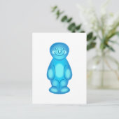 Blue Jelly Baby Briefkaart (Staand voorkant)