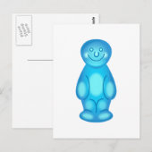 Blue Jelly Baby Briefkaart (Voorkant / Achterkant)