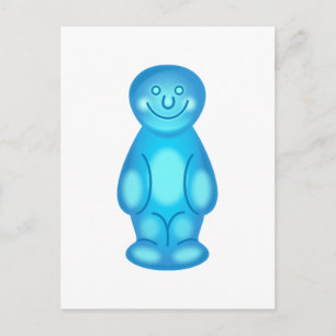 Blue Jelly Baby Briefkaart