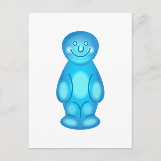 Blue Jelly Baby Briefkaart (Voorkant)