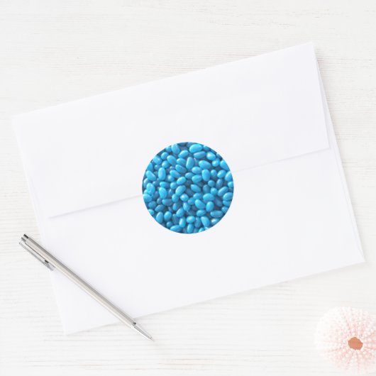 Blue Jelly Bean Sticker (Envelop)