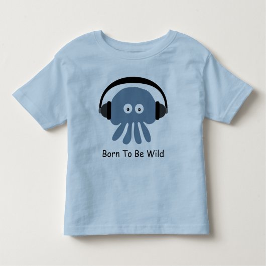 Blue Jellyfish DJ geboren als Wilde T-shirt (Voorkant)