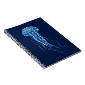 Blue Jellyfish illustratie ontwerp Notitieboek (Rechterzijde)