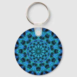 Blue Jellyfish Kaleidoscope Sleutelhanger