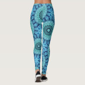 Blue Jellyfish Mandala Ocean-Inspired Symmetry Leggings (Achterkant)