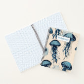  Blue Jellyfish Ocean Themd College Notitieboek (Binnen)