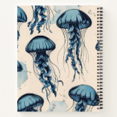  Blue Jellyfish Ocean Themd College Notitieboek (Achterkant)