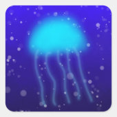 Blue Jellyfish Sticker (Voorkant)