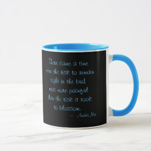 Blue Jennie On Black w/Anais Nin citeert keramisch Mok