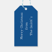 Blue Jenny Nyström Gnome  Zweeds Kerstfeest Cadeaulabel (Achterkant)