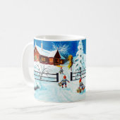 Blue Jenny Nyström Gnome  Zweeds Kerstfeest Koffiemok (Voorkant links)