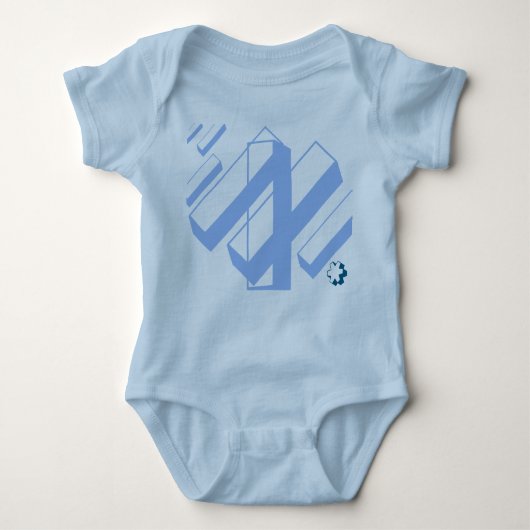 BLUE Jersey BABY Bodysuit UNISEX/metropolim (Voorkant)