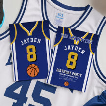 Blue Jersey Basketbal Uitnodigen