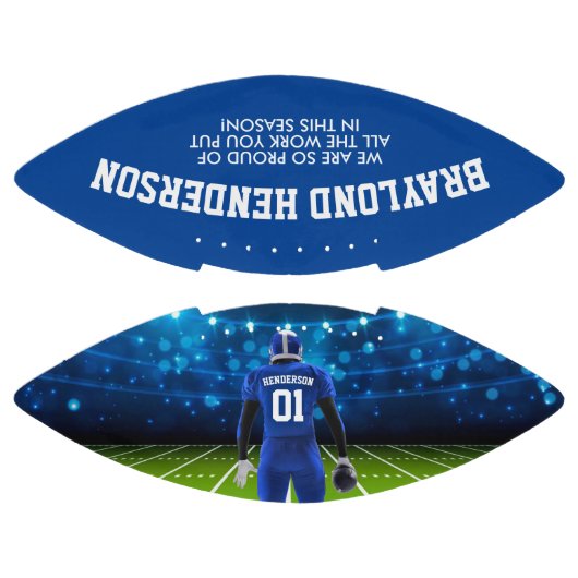 Blue Jersey Personalized Player Football (Panelen)