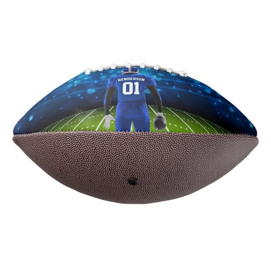 Blue Jersey Personalized Player Football (Gedraaid 270)