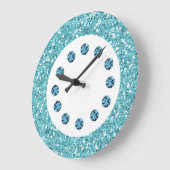 Blue Jewel Bling Wall klok (Hoek)