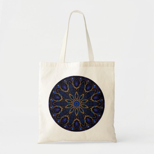 Blue Jewel Kaleidoscope Canvas tas (Voorkant)