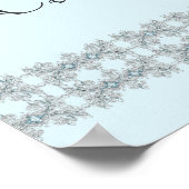 Blue Jewel Lace Birthday Party Banner Poster (Hoek)