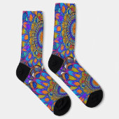 Blue Jewel Mandala Socks Sokken (Rechts)