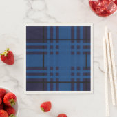 Blue Jewel Plaid Tartan Paper Napkin Servet (Insitu)