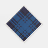 Blue Jewel Plaid Tartan Paper Napkin Servet (Hoek)