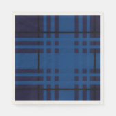 Blue Jewel Plaid Tartan Paper Napkin Servet (Voorkant)