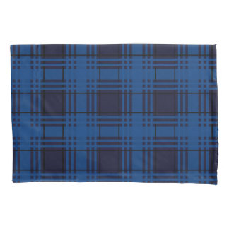 Blue Jewel Plaid Tartan Pillowcase Kussensloop