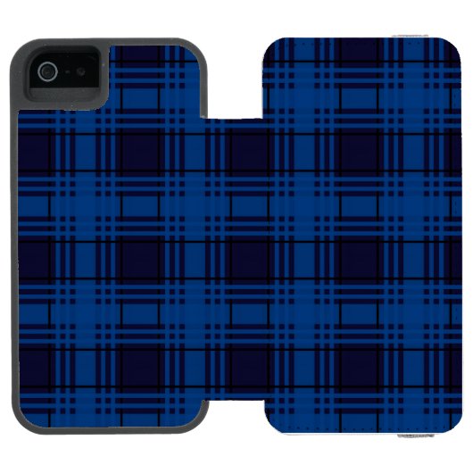 Blue Jewel Tartan  Incipio iPhone Portemonnee Hoesje (Agenda Open)