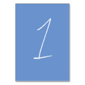 Blue Jewel Wedding Event Reception Table Number Kaart (Voorkant)