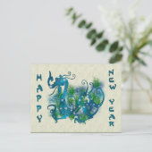 Blue Jeweled Dragon Briefkaart (Staand voorkant)