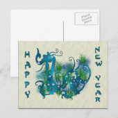 Blue Jeweled Dragon Briefkaart (Voorkant / Achterkant)