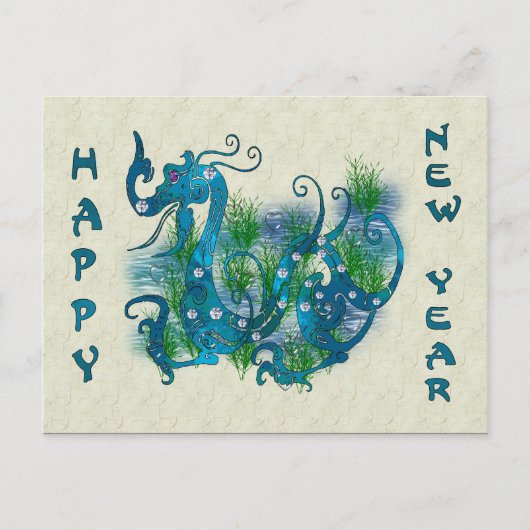 Blue Jeweled Dragon Briefkaart (Voorkant)