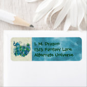 Blue Jeweled Dragon Etiket (Insitu)