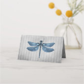 Blue Jeweled Dragonfly receptie Plaatskaartje (Achterkant)