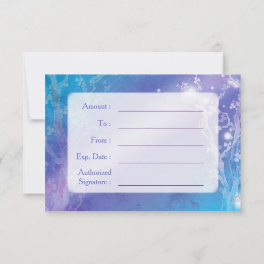 Blue Jeweles Business Gift Certificate (Achterkant)