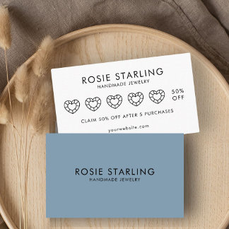 Blue Jewelry Zakelijke Loyaliteit Visitekaartje