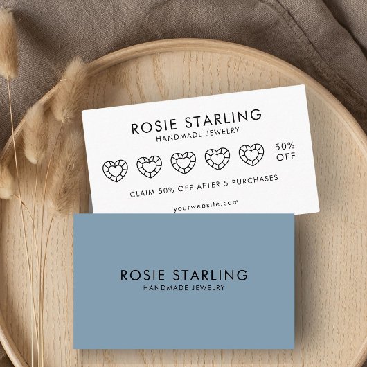 Blue Jewelry Zakelijke Loyaliteit Visitekaartje