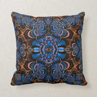 Blue Jewelt Belt op Brown Velvet American MoJo Pi Kussen